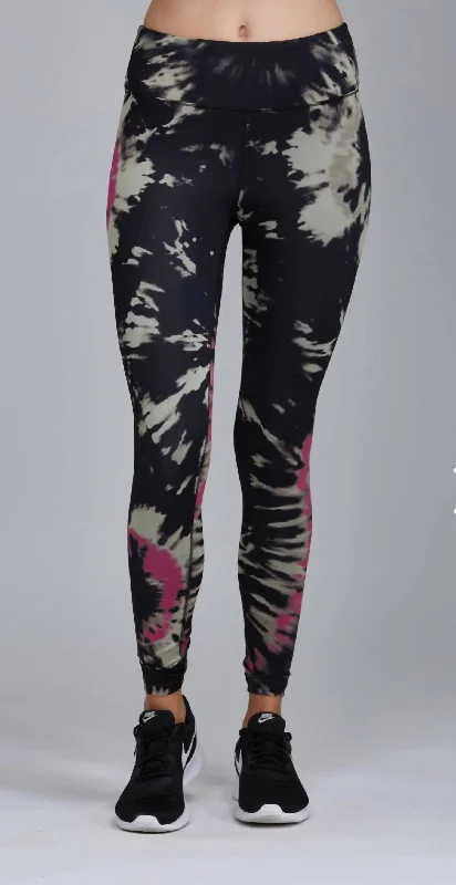 Comfortable Tops Tie Dye Legging In Black