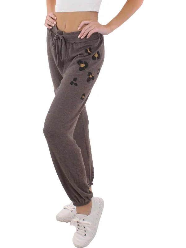 Soft Touch Womens Jogger Printed Sweatpants